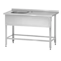 Ванна с рабочей поверхностью РПЦн 1000 «Norma Inox» м/о 400x400x250 (левая , ножка угловая)